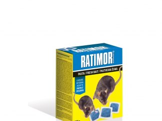RATIMOR. Pasta pelėms/žiurkėms 150 g. Efektyvūs ir patikimi nuodai nuo pelių ir žiurkių. Paruoštas naudojimui masalas