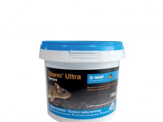 STORM ULTRA SECURE. Masalo kubeliai pelėms žiurkėms 150 g. Efektyvūs ir patikimi nuodai nuo pelių ir žiurkių.