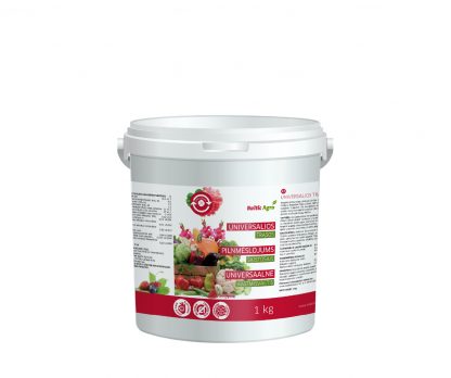 Universalios trąšos (kibirėlis) 1 kg. Koncentruotos mineralinės trąšos. Be chloro. Gėlėms augančioms lauke