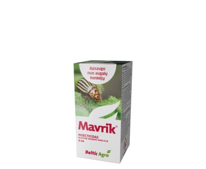 Mavrik 5ml. Kontaktinio veikimo insekticidas. Augalų apsauga nuo kenkėjų. Gėlėms augančioms lauke.