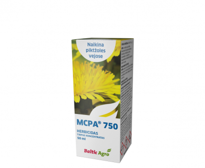 MCPA 50 ml. Selektyvaus veikimo fenoksiherbicidų klasės sisteminis herbicidas. Augalų apsauga nuo piktžolių