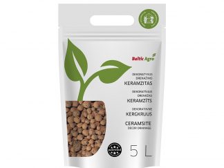 Dekoratyvus drenažinis keramzitas (pilkas) 5 L. Drenažinio keramzito granulės.