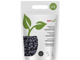 Dekoratyvus drenažinis keramzitas (violetinis) 5 L. Drenažinio keramzito granulės.