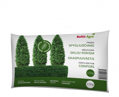 Trąšos spygliuočiams ir visžaliams augalams 15 kg. Koncentruotos mineralinės trąšos.
