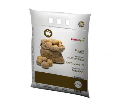 Trąšos bulvėms 7,5 kg. Kompleksinės trąšos praturtintos kalciu, magniu bei siera