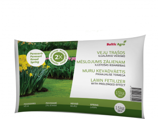 Trąšos vejoms, ilgalaikio veikimo, pavasariui 15 kg. Ilgalaikio veikimo trąšos, skirtos tręšti vejoms, pievoms pavasarį.
