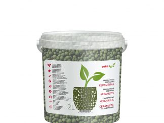 Dekoratyvus drenažinis keramzitas (alyvuogių) 2 L. Drenažinio keramzito granulės.