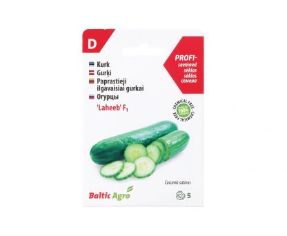 Paprastieji ilgavaisiai gurkai „Laheeb“ F1. 100% be chemikalų