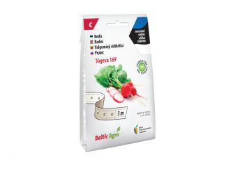 Valgomieji ridikėliai „Jõgeva 169“ (sėklos juostoje). 100% be chemikalų